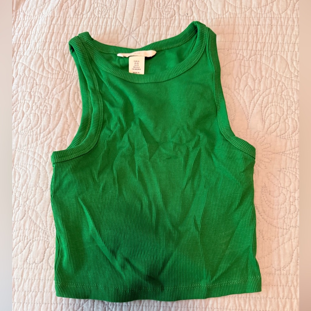 H&M Green Crop Top